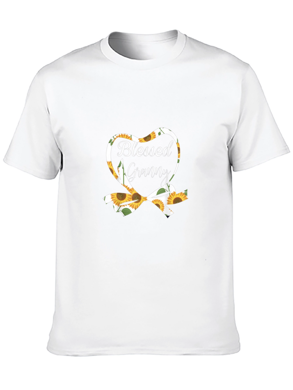 Blessed Granny Sunflower Heart Graphic Tee