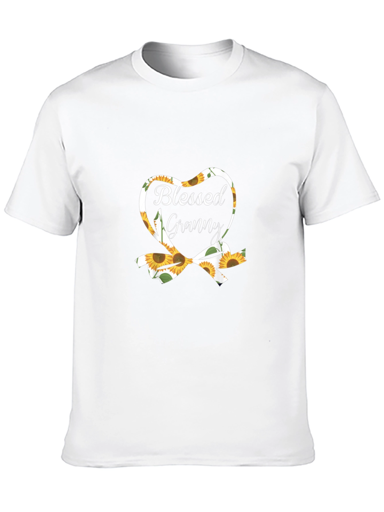 Blessed Granny Sunflower Heart Graphic Tee