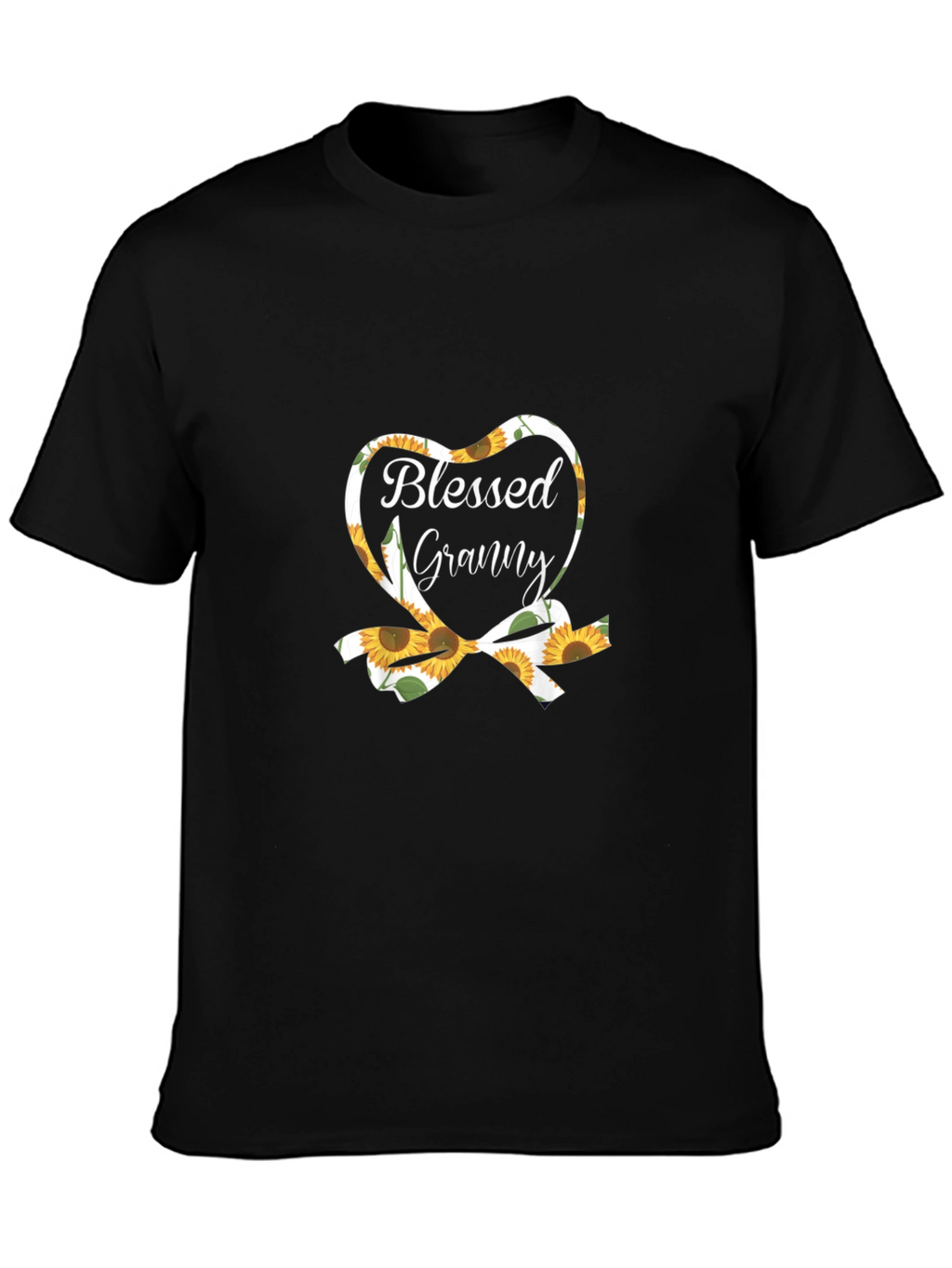 Blessed Granny Sunflower Heart Graphic Tee