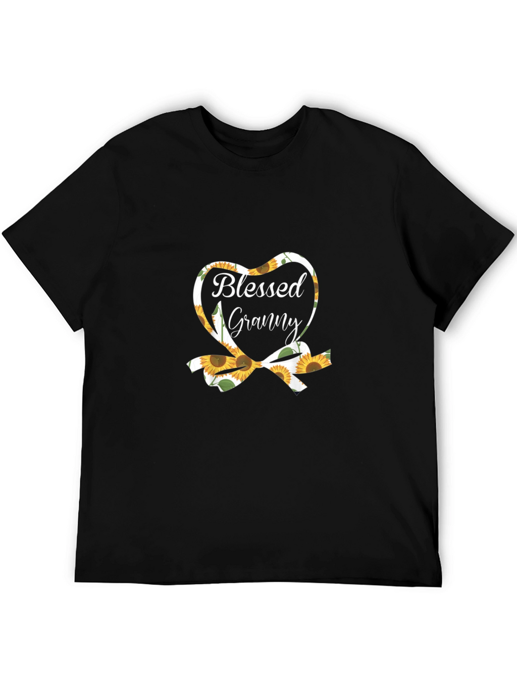 Blessed Granny Sunflower Heart Graphic Tee