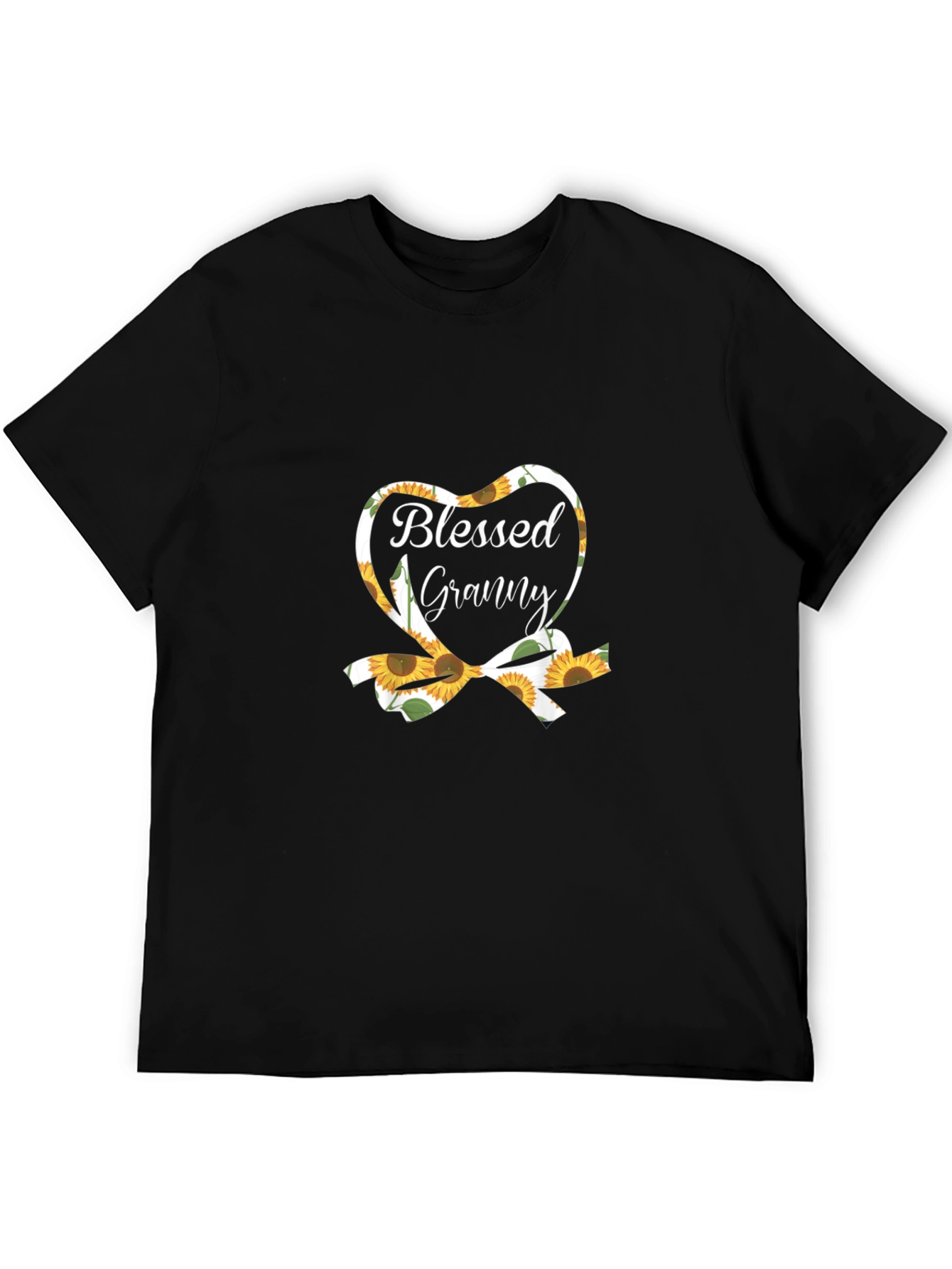 Blessed Granny Sunflower Heart Graphic Tee