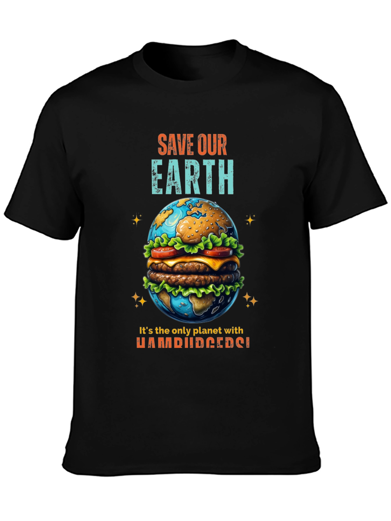 Save Our Earth Hamburger Planet T-Shirt