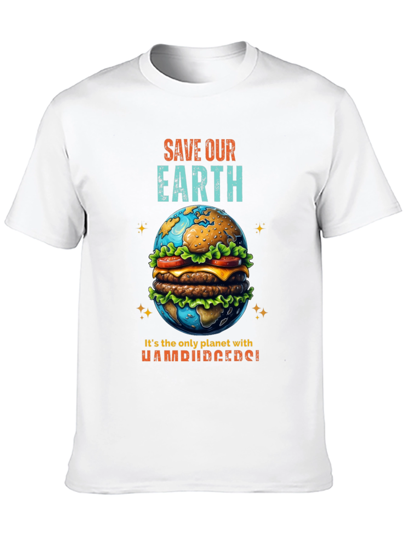 Save Our Earth Hamburger Planet T-Shirt