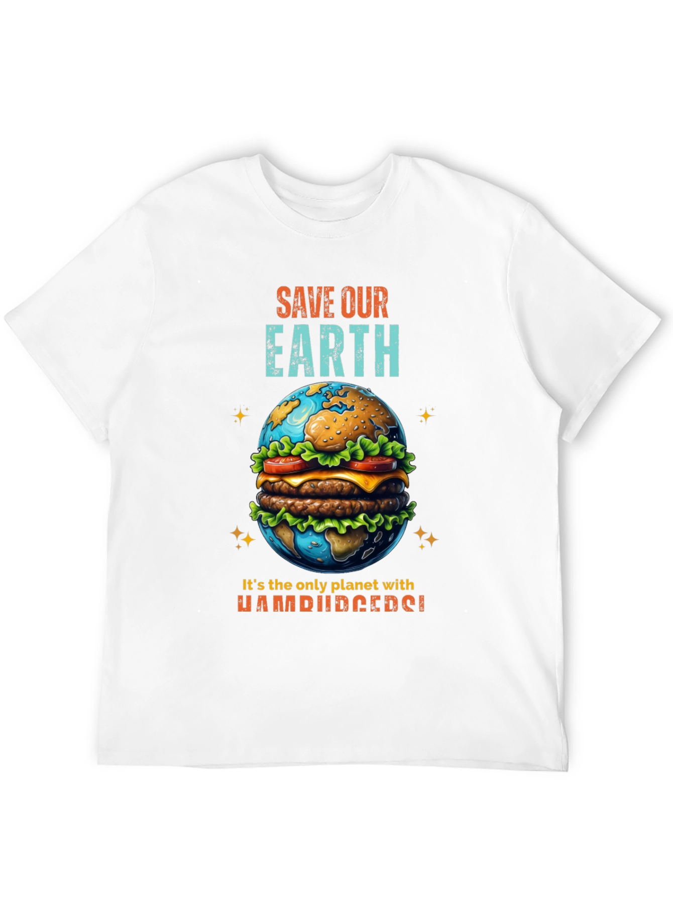 Save Our Earth Hamburger Planet T-Shirt