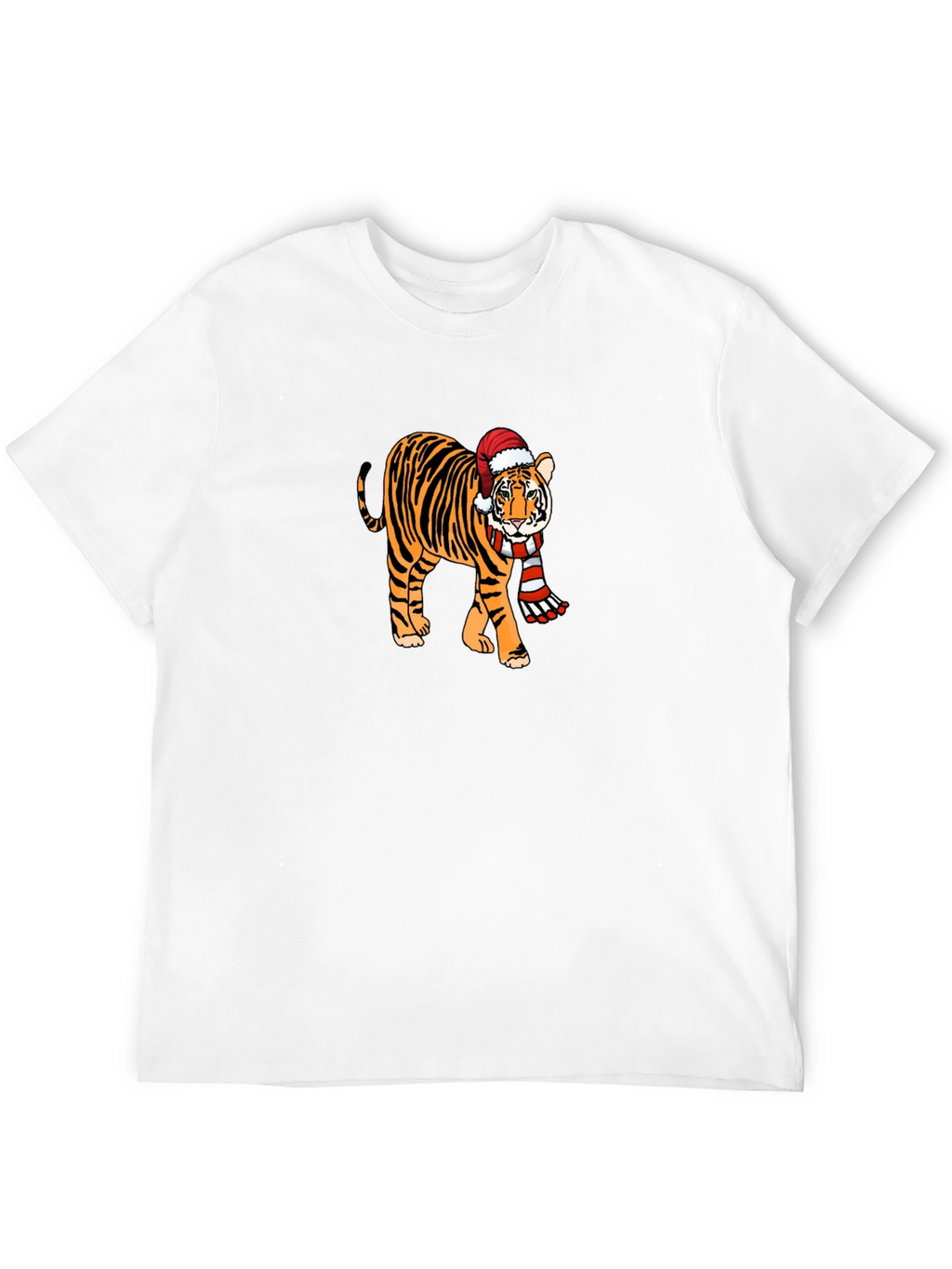 Festive Tiger Graphic Tee - Holiday Style!