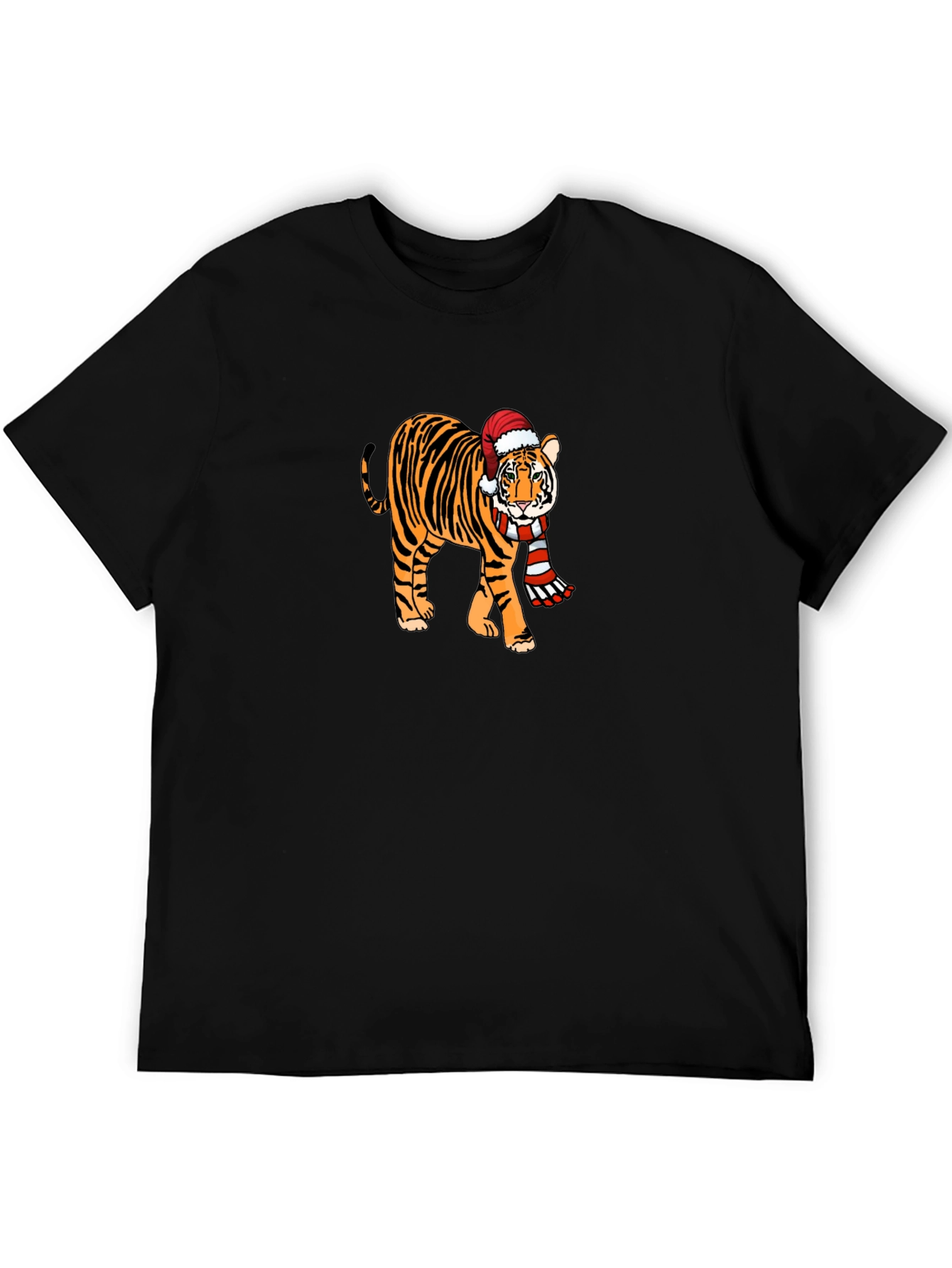 Festive Tiger Graphic Tee - Holiday Style!