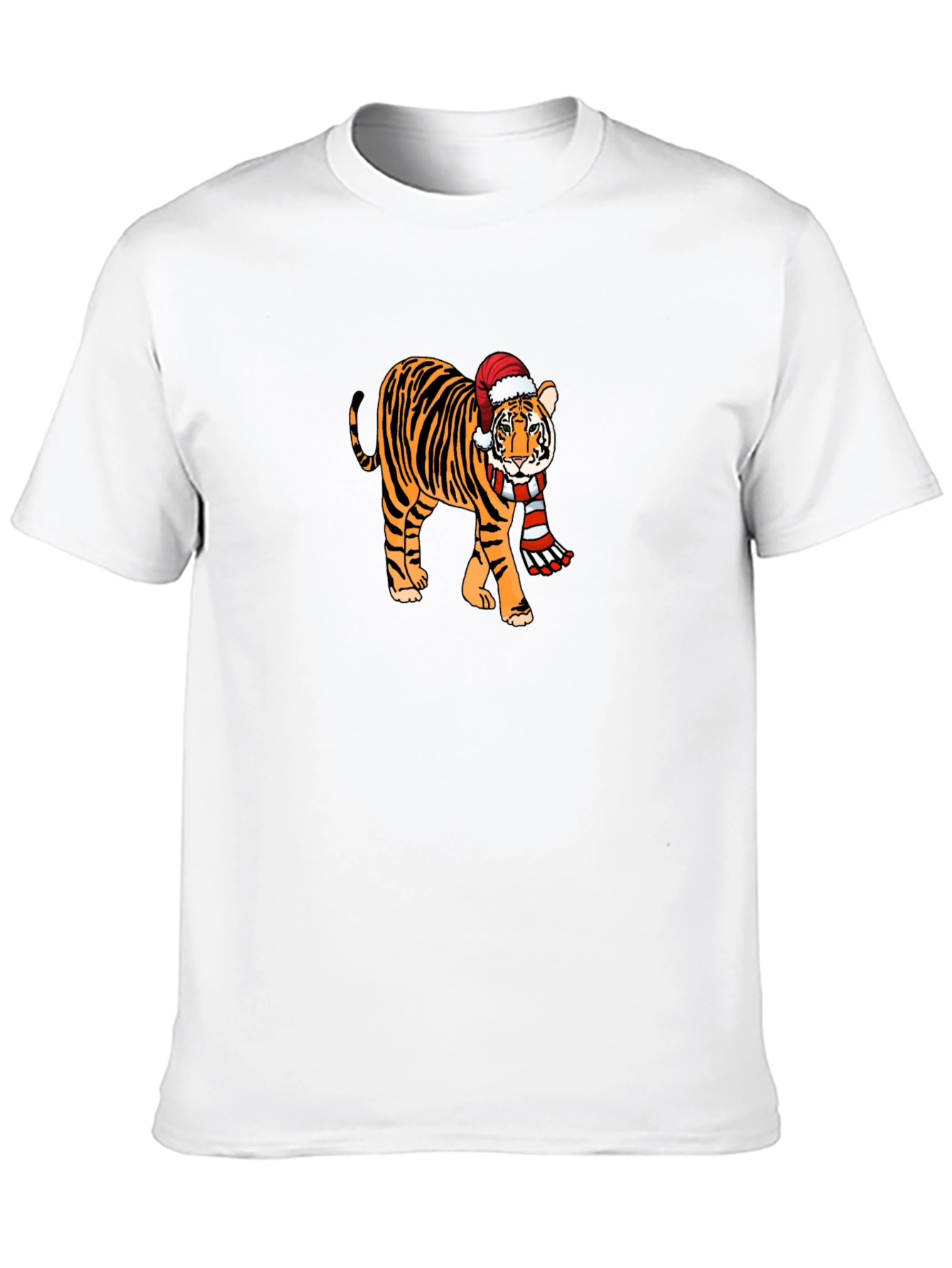 Festive Tiger Graphic Tee - Holiday Style!