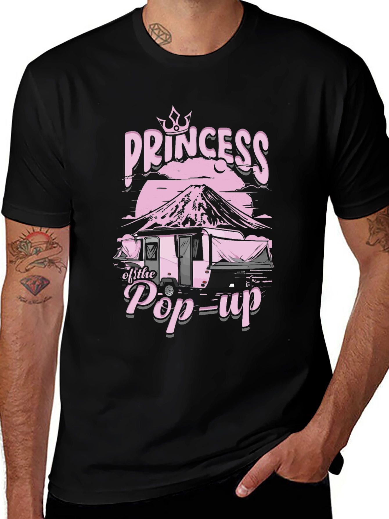 Princess of the Pop-Up T-Shirt - Camping Queen