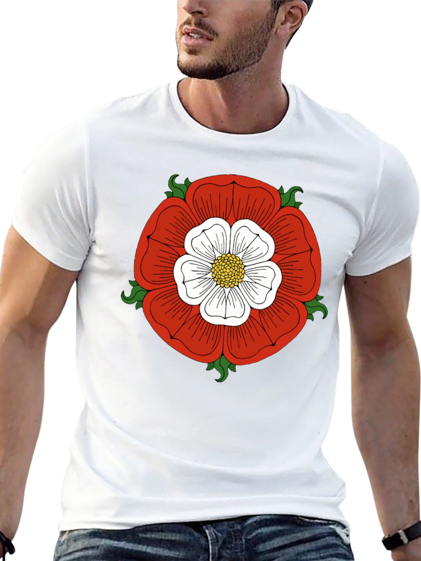 English Rose Graphic Tee - Classic Design
