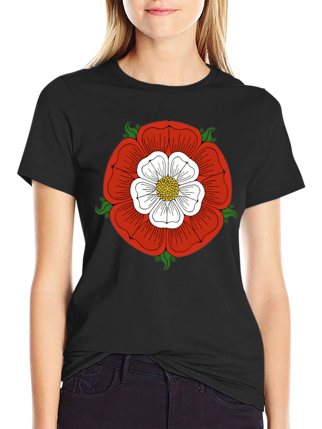 English Rose Graphic Tee - Classic Design