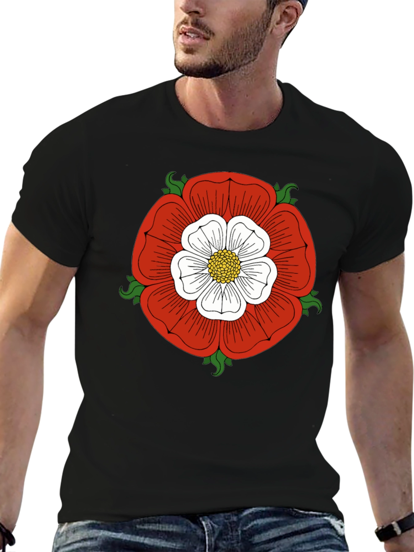 English Rose Graphic Tee - Classic Design