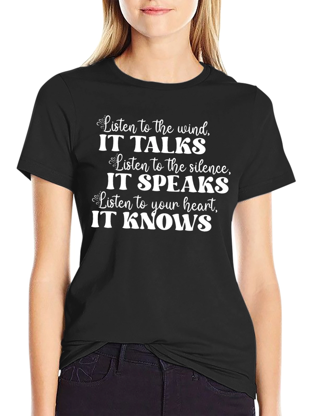 Inspirational Wind Silence Heart T-Shirt