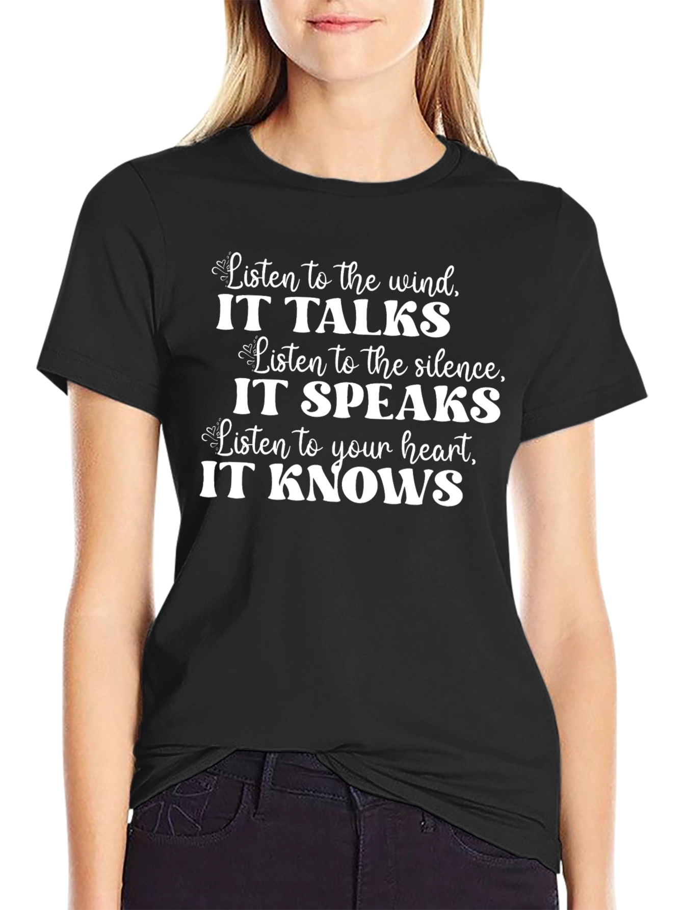 Inspirational Wind Silence Heart T-Shirt