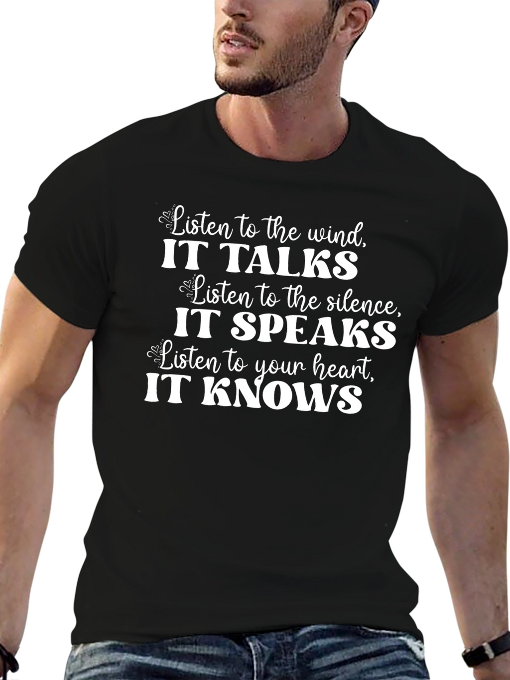 Inspirational Wind Silence Heart T-Shirt