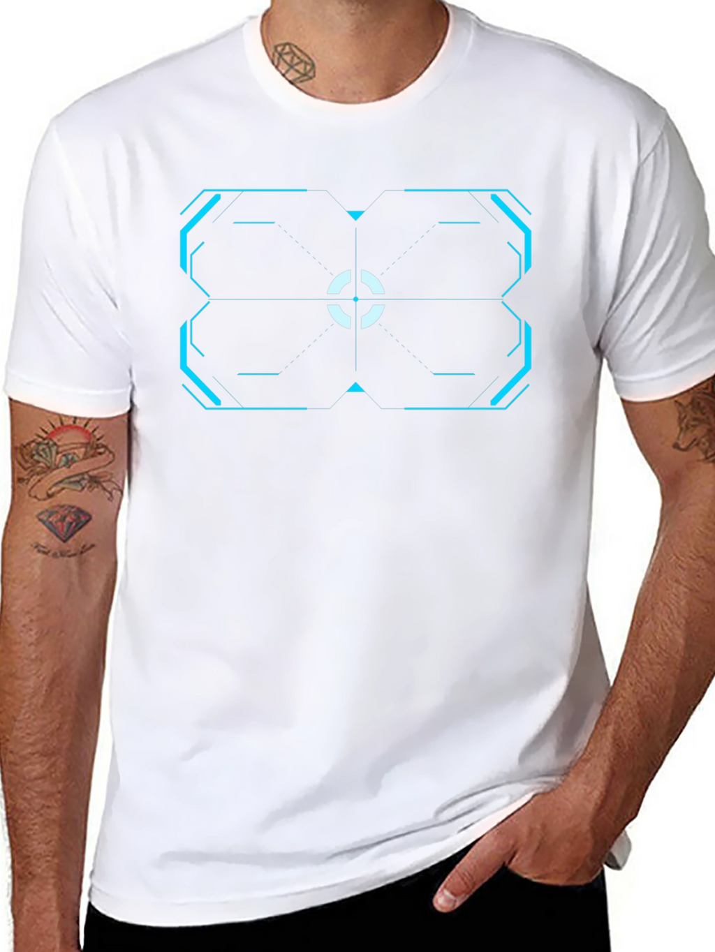 Cyberpunk Target T-Shirt - Black