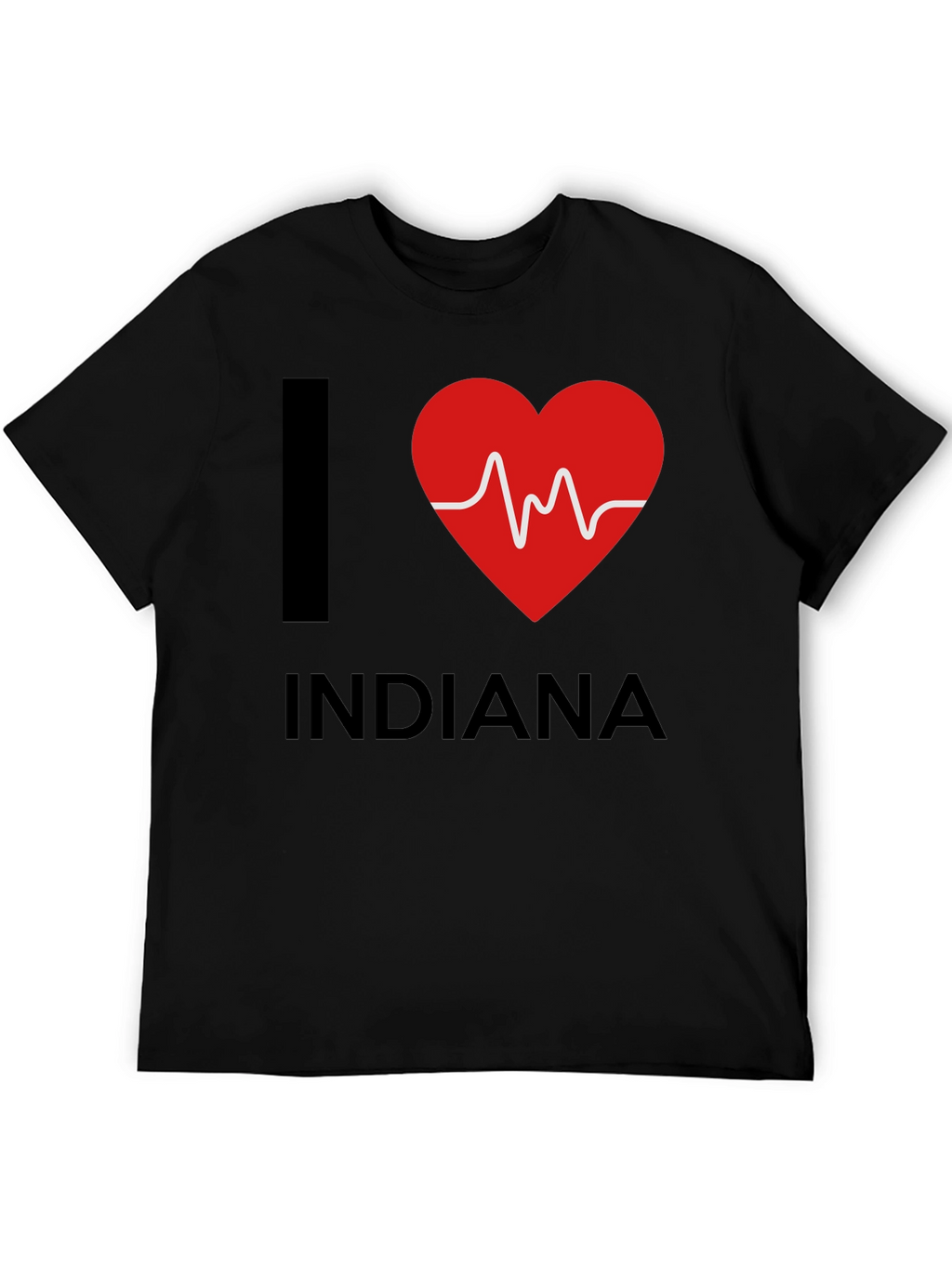 I Heart Indiana Graphic Tee - Black