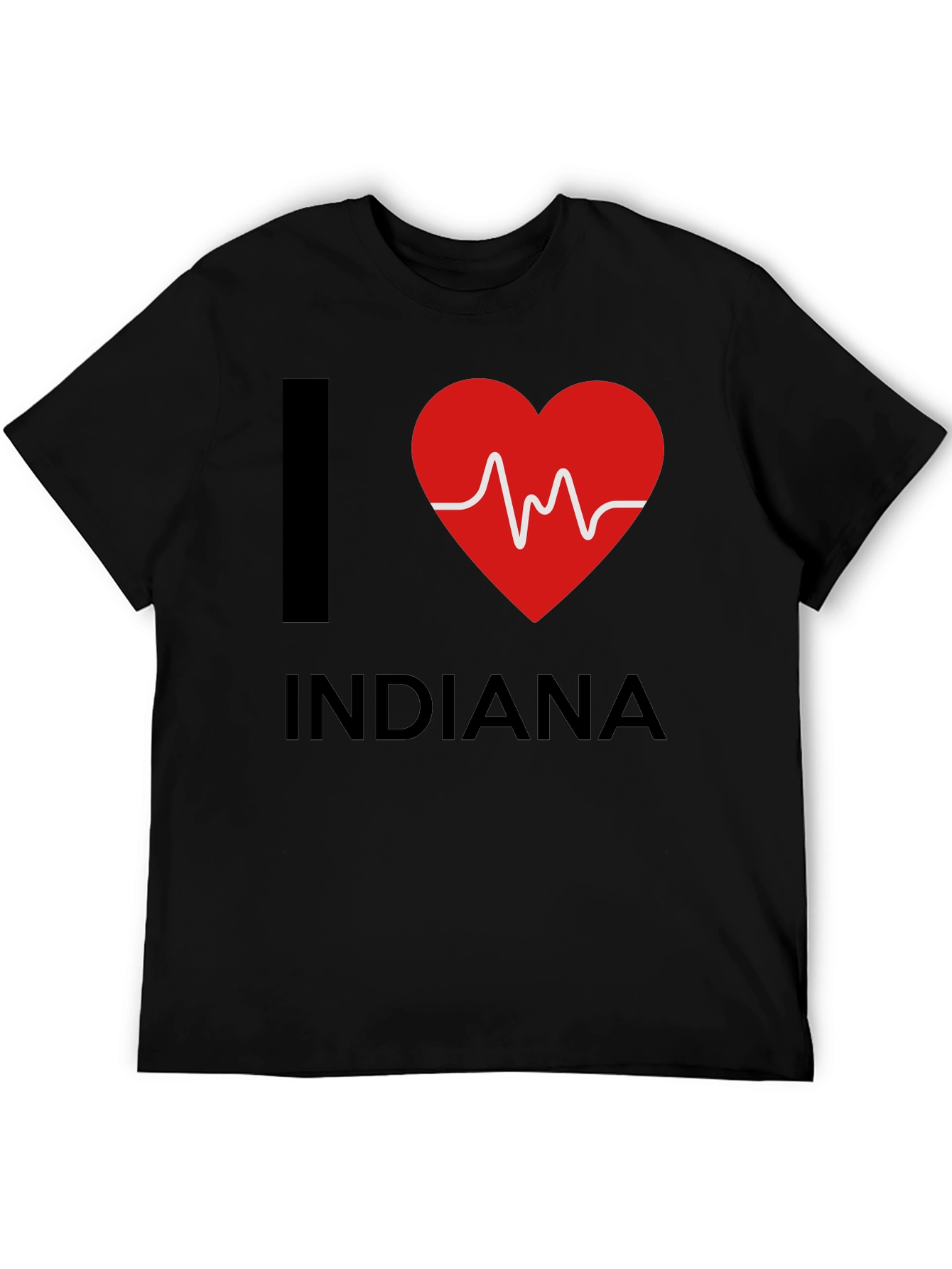 I Heart Indiana Graphic Tee - Black