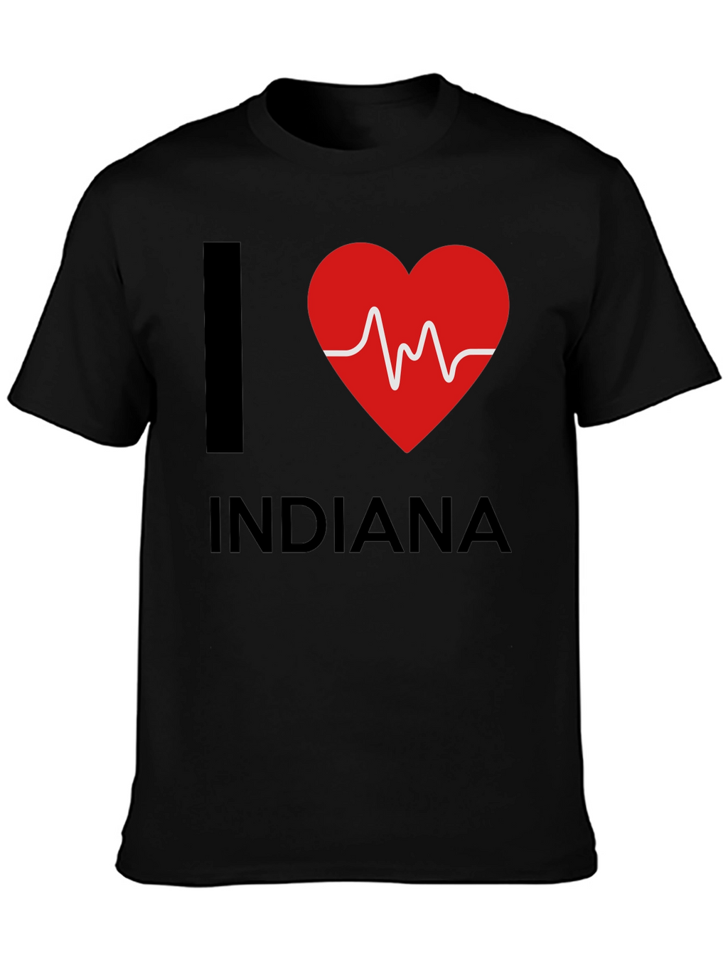 I Heart Indiana Graphic Tee - Black