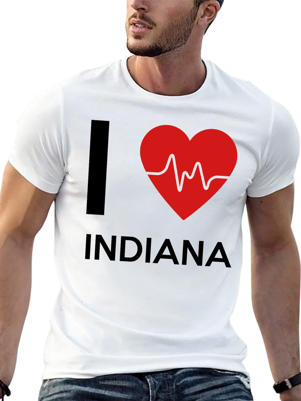 I Heart Indiana Graphic Tee - Black