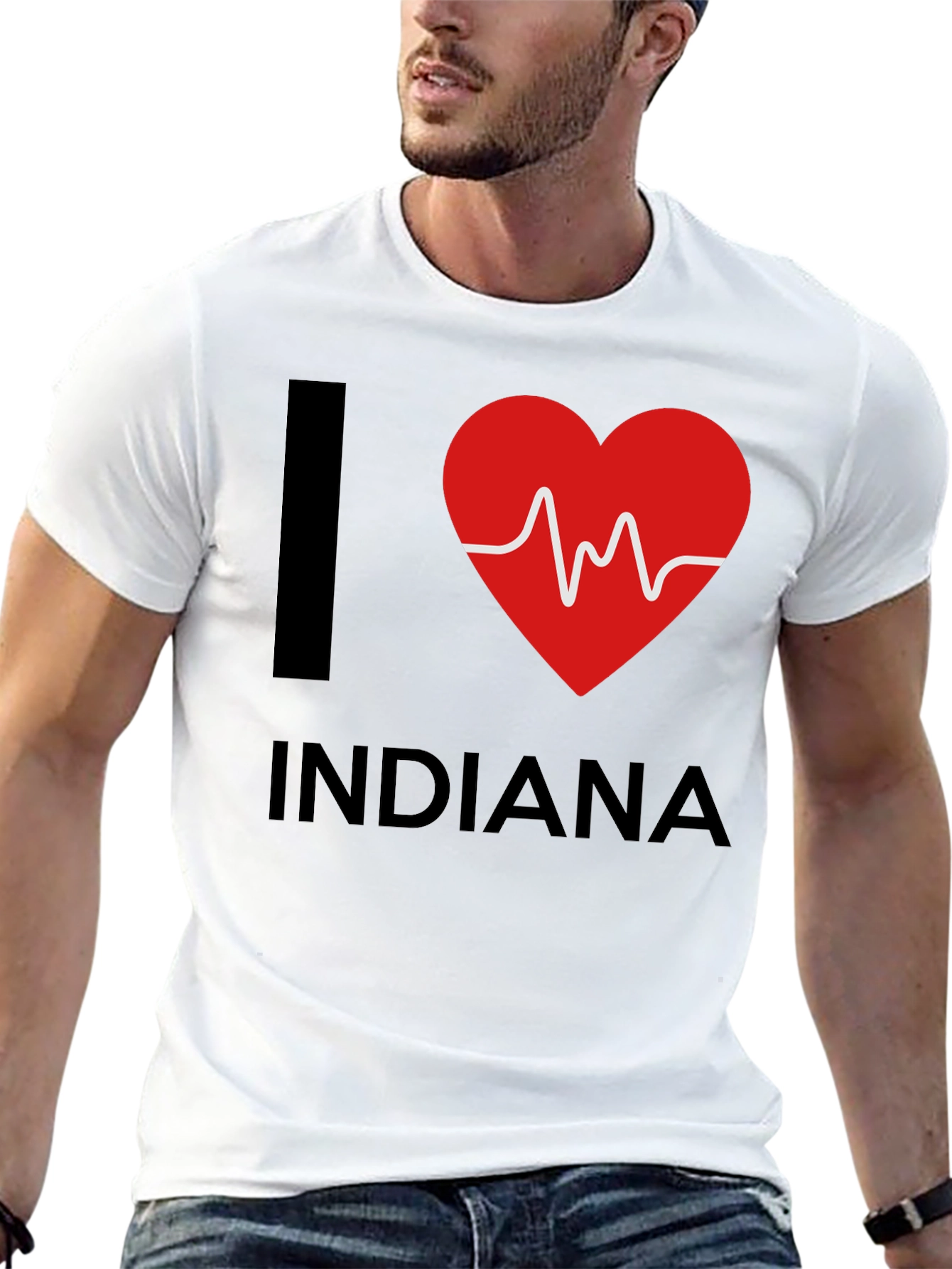 I Heart Indiana Graphic Tee - Black