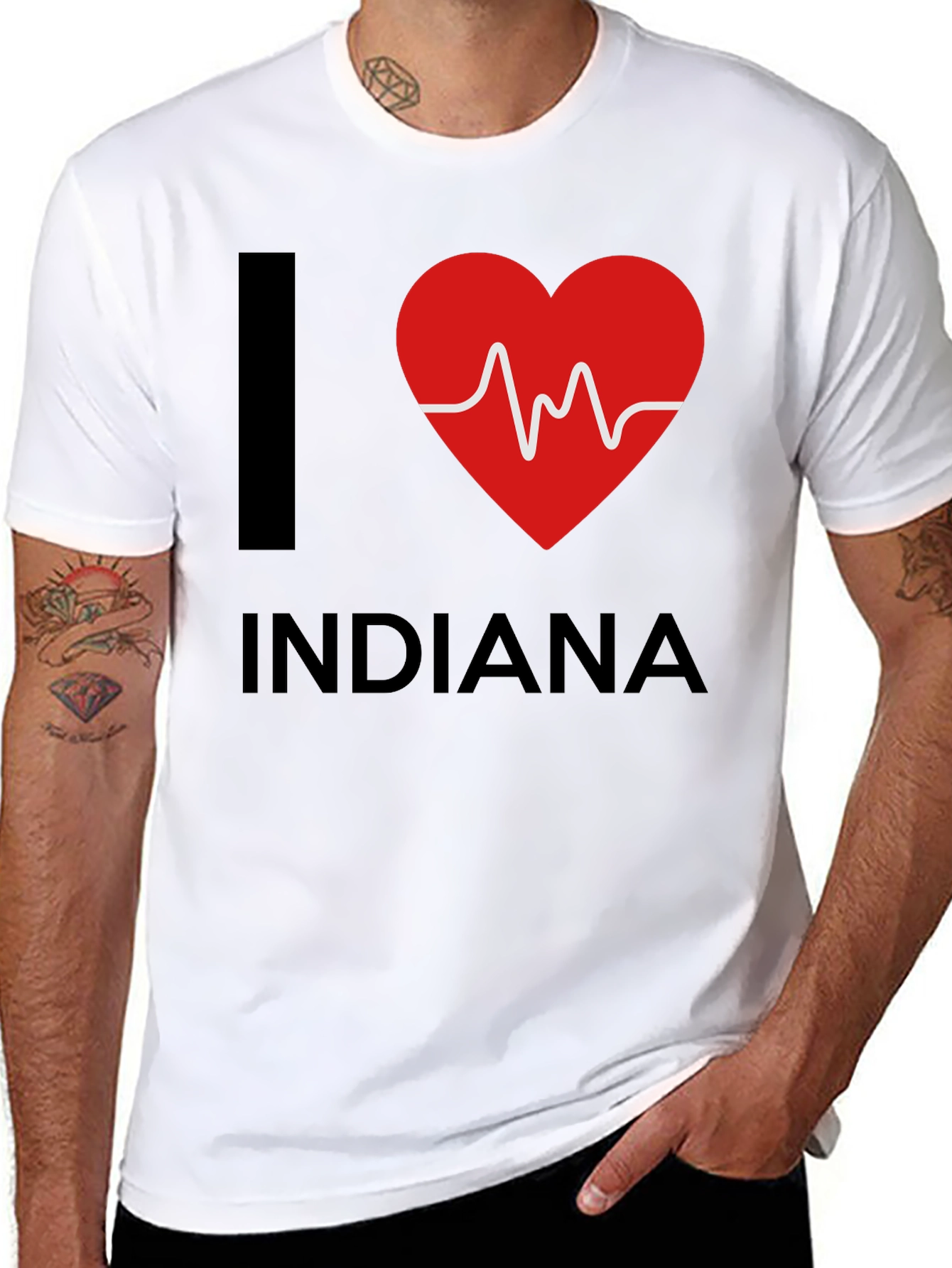 I Heart Indiana Graphic Tee - Black