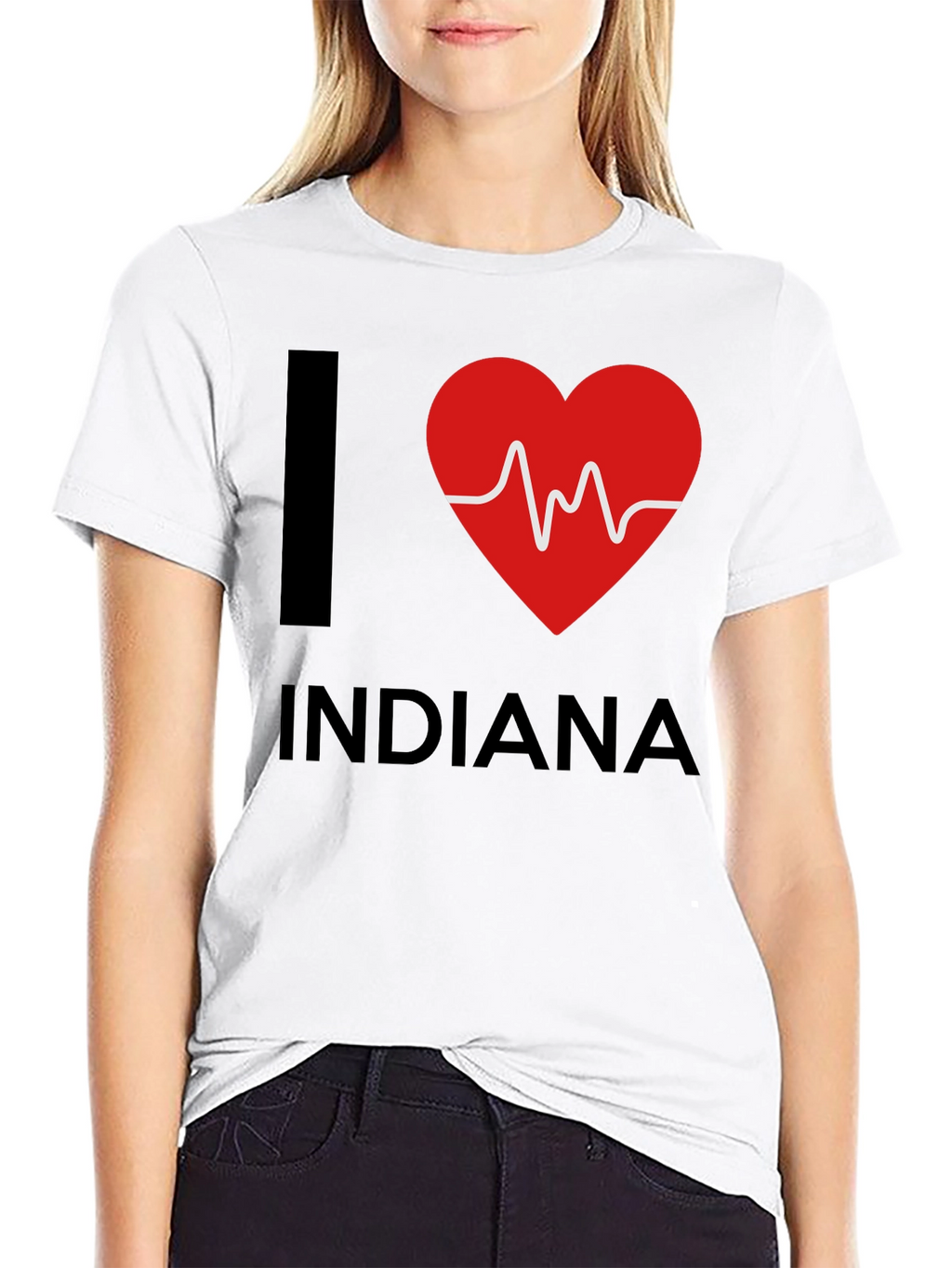 I Heart Indiana Graphic Tee - Black