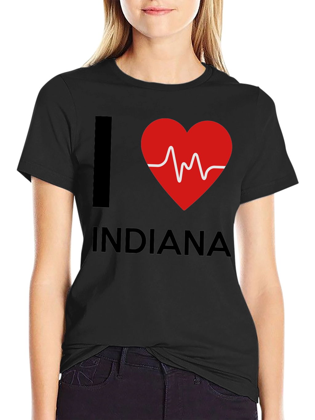 I Heart Indiana Graphic Tee - Black