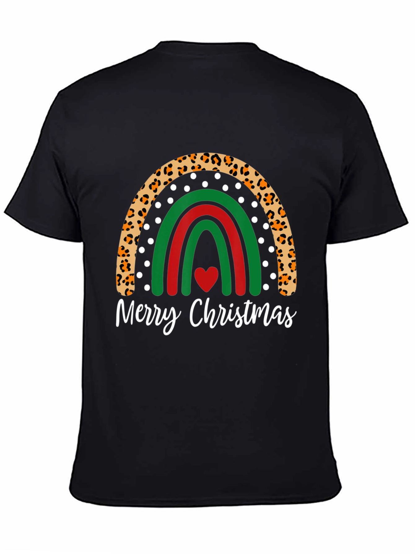 Merry Christmas Rainbow Graphic Tee