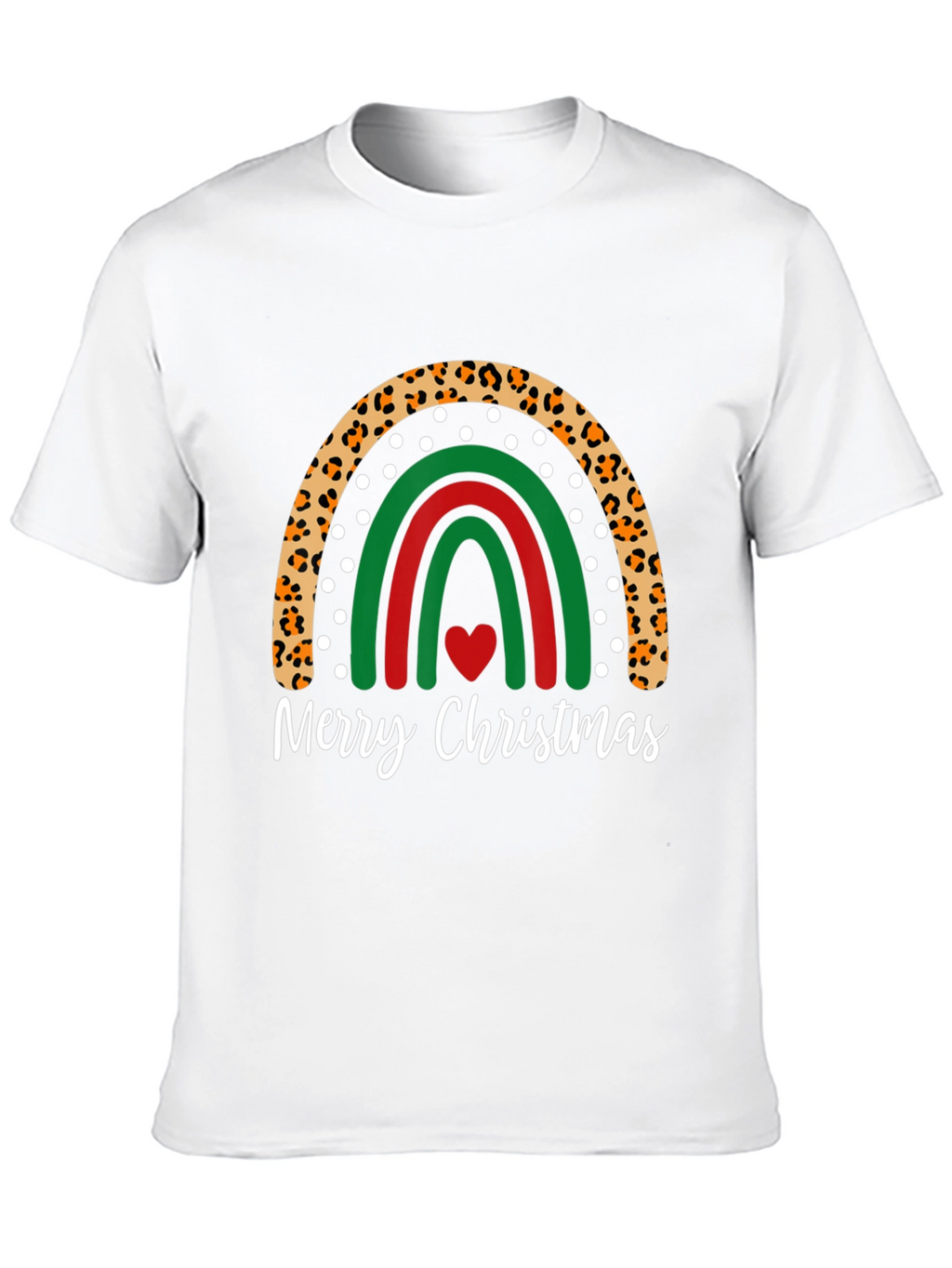 Merry Christmas Rainbow Graphic Tee