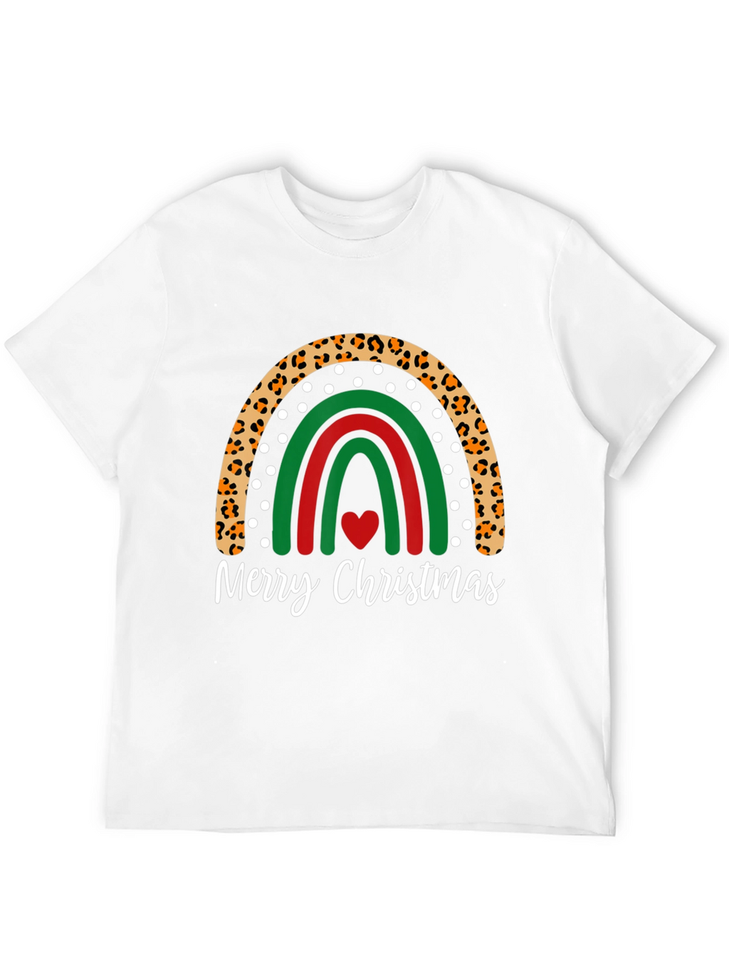 Merry Christmas Rainbow Graphic Tee