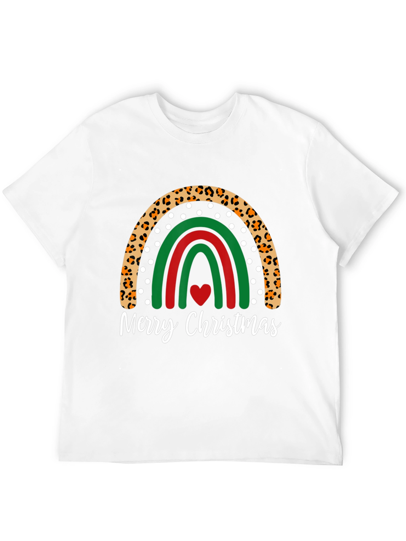 Merry Christmas Rainbow Graphic Tee
