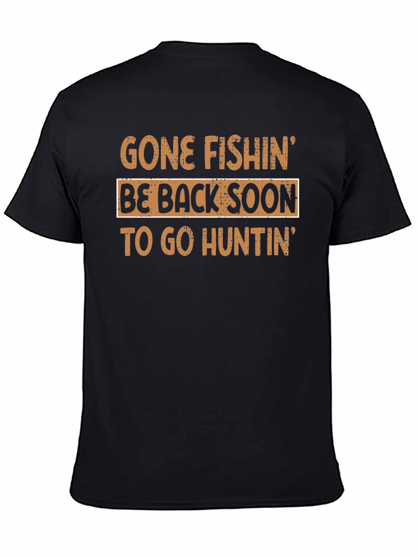 Gone Fishing Be Back Soon Mens Tee