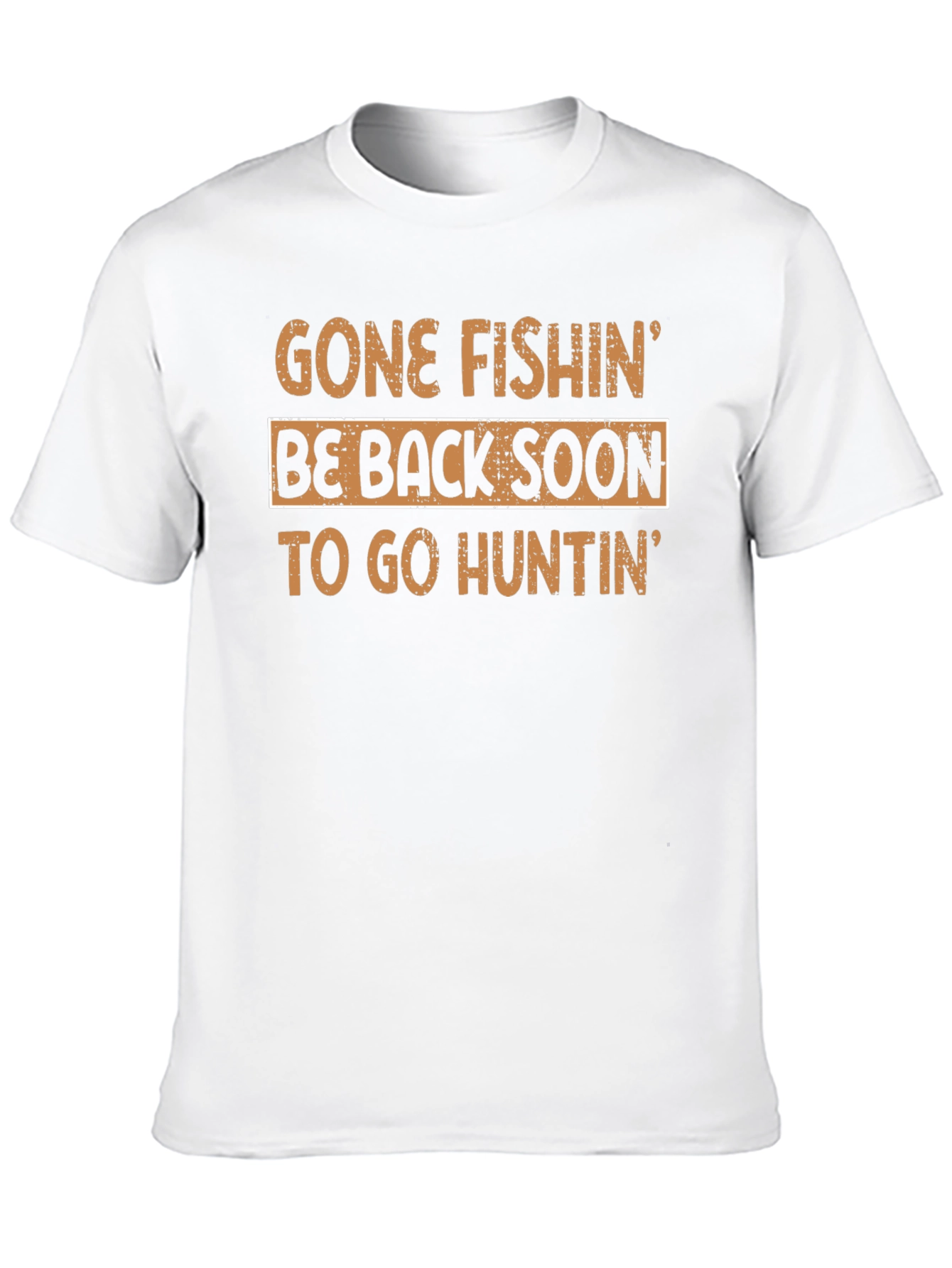Gone Fishing Be Back Soon Mens Tee