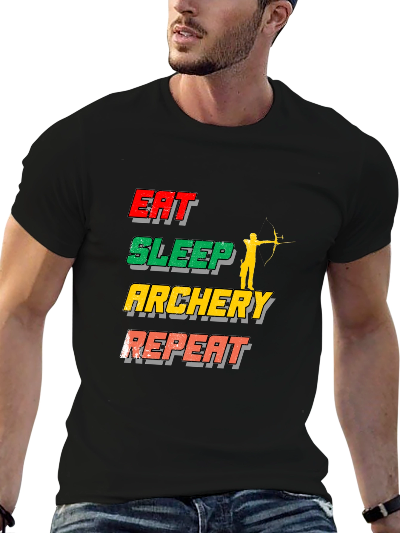 Eat Sleep Archery Repeat T-Shirt | Sports Tee