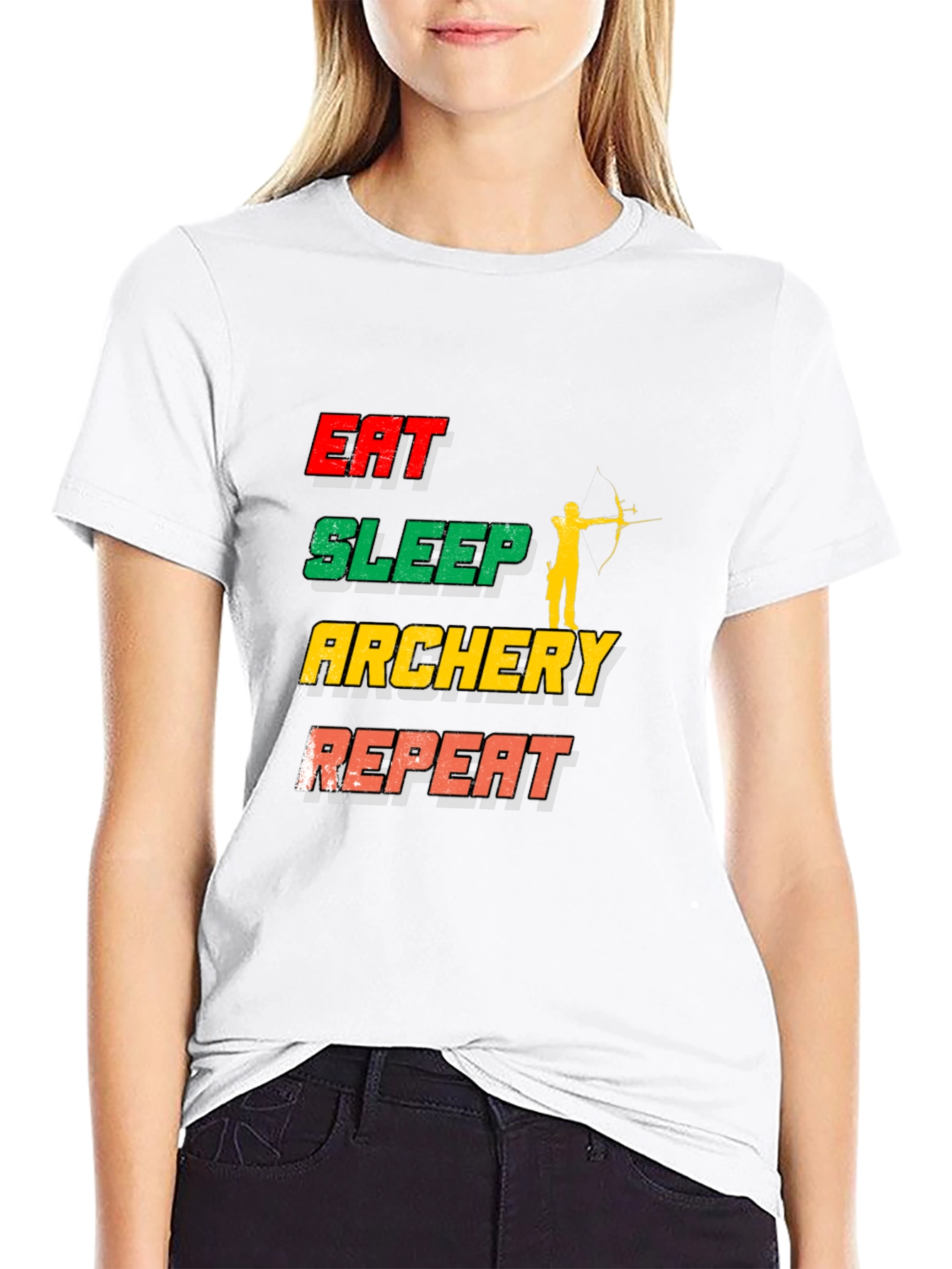Eat Sleep Archery Repeat T-Shirt | Sports Tee