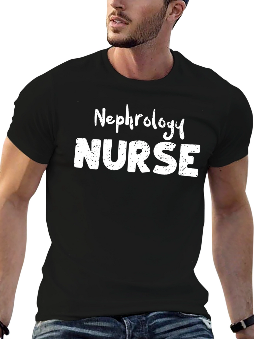 Nephrology Nurse T-Shirt - Black Cotton Tee