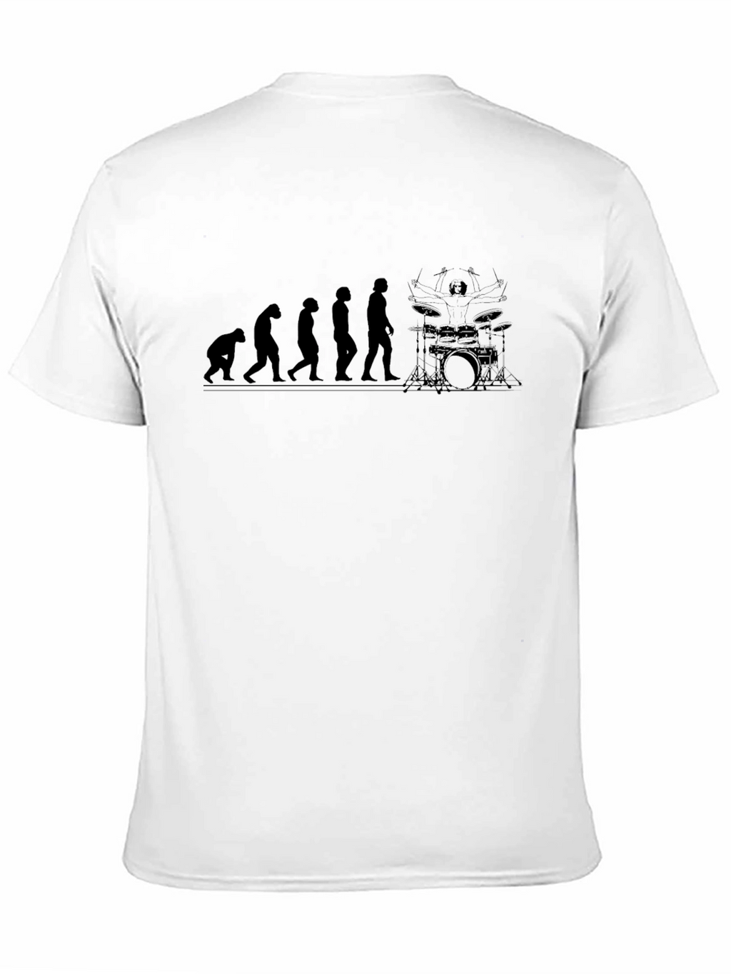 Evolution of Drummer T-Shirt - Black Crew Neck Tee