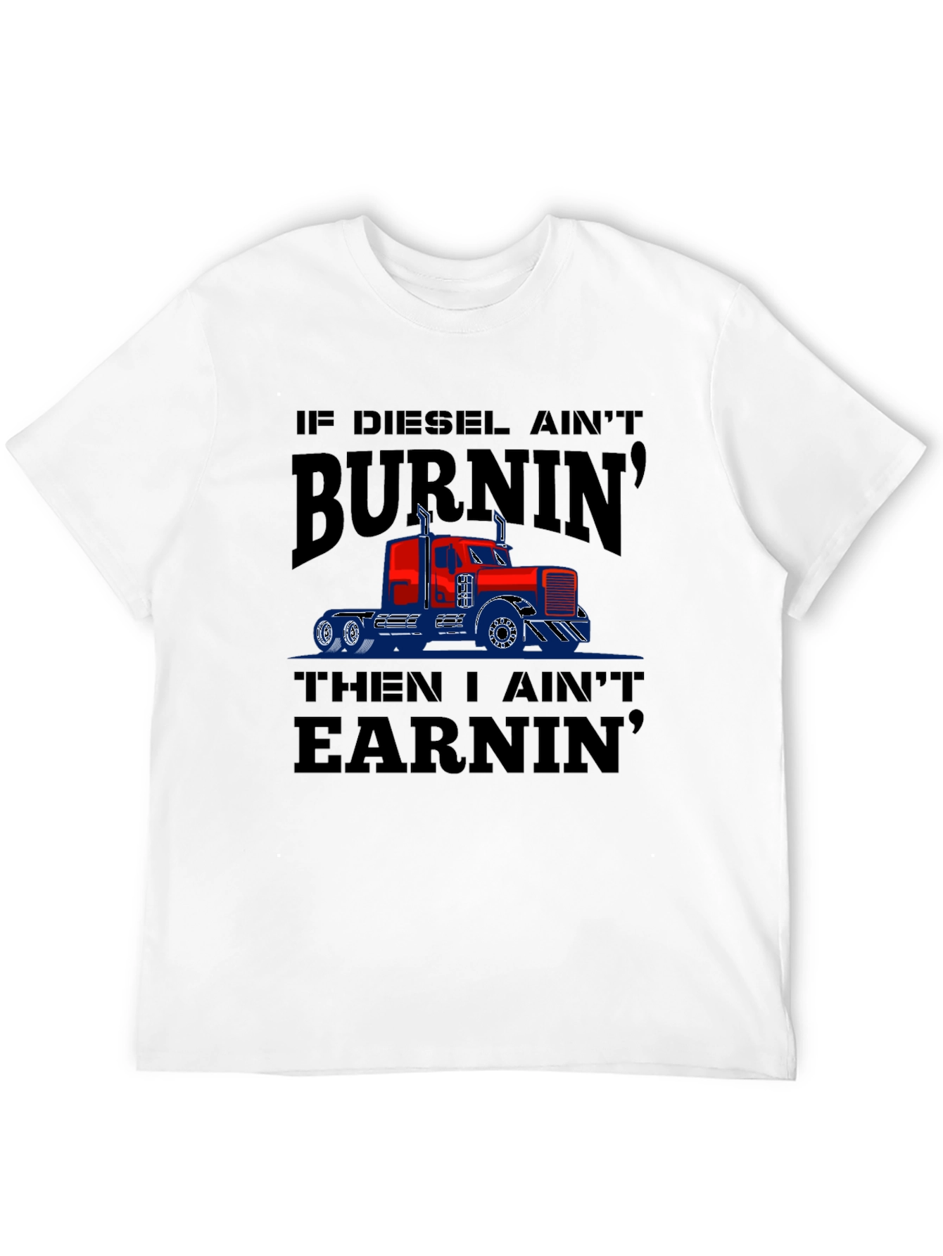 Diesel Burnin Trucker T-Shirt - Mens Black Tee