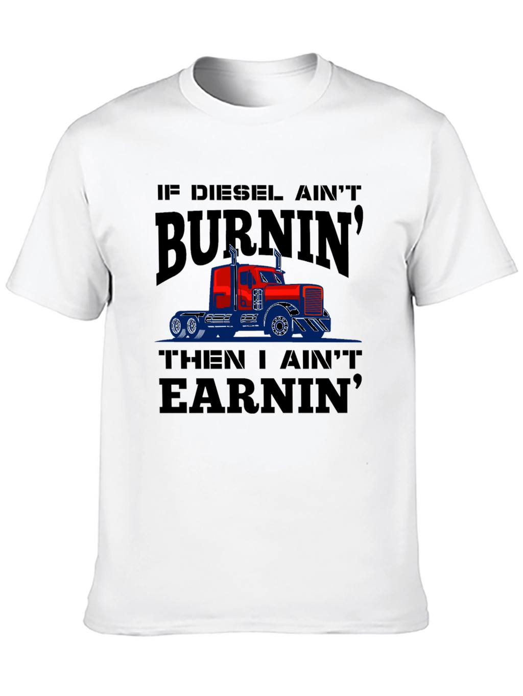 Diesel Burnin Trucker T-Shirt - Mens Black Tee