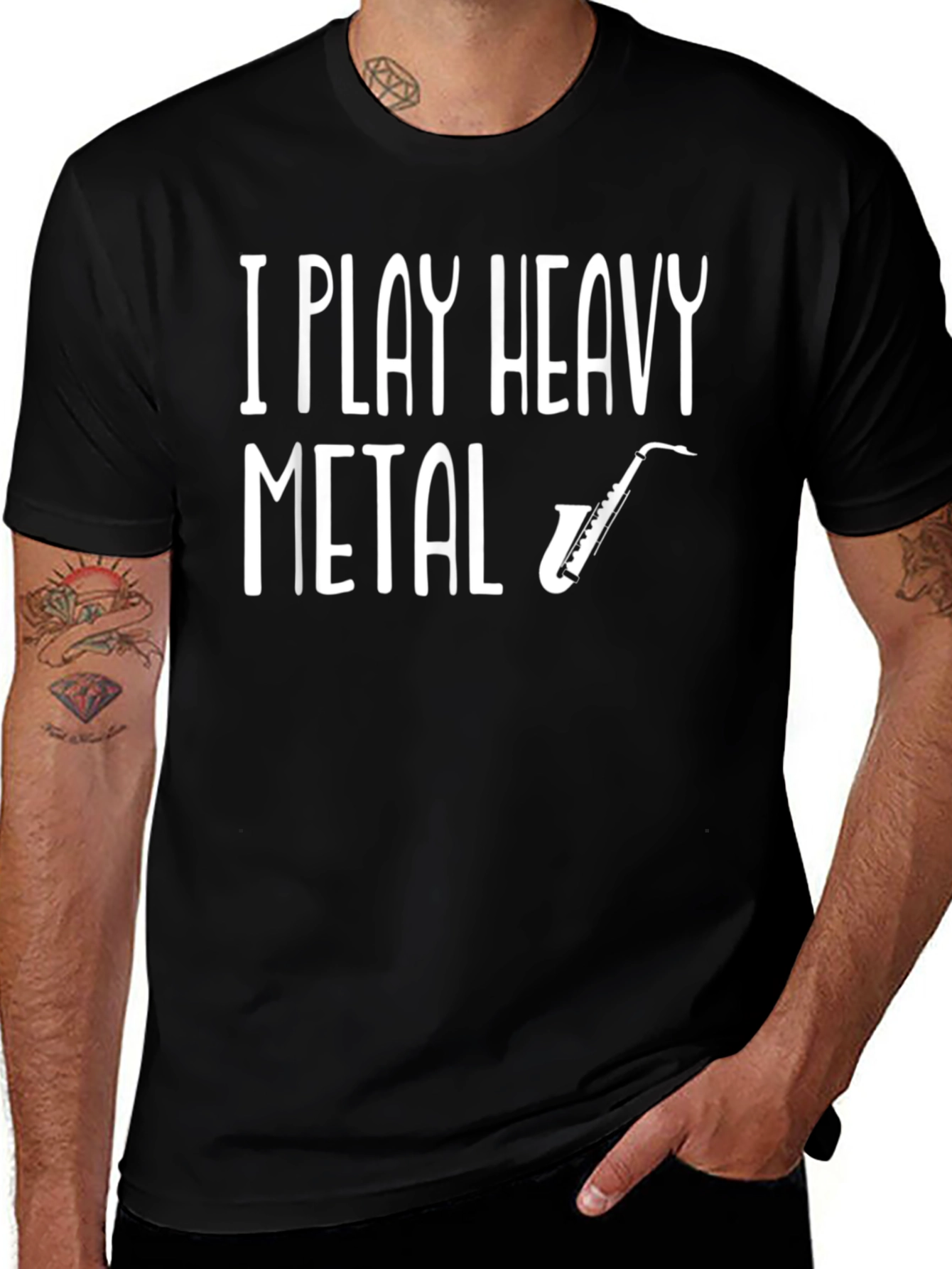 I Play Heavy Metal Saxophone Graphic Tee
