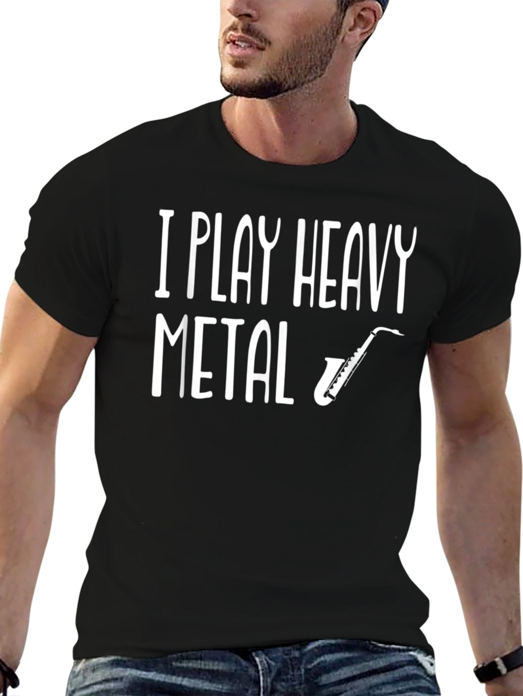 I Play Heavy Metal Saxophone Graphic Tee