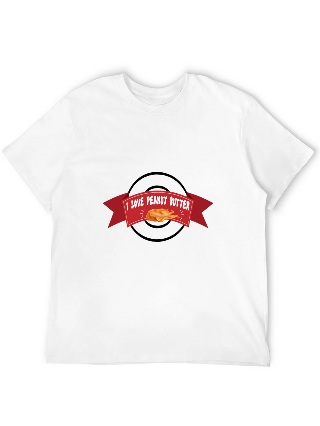 I Love Peanut Butter Black T-Shirt
