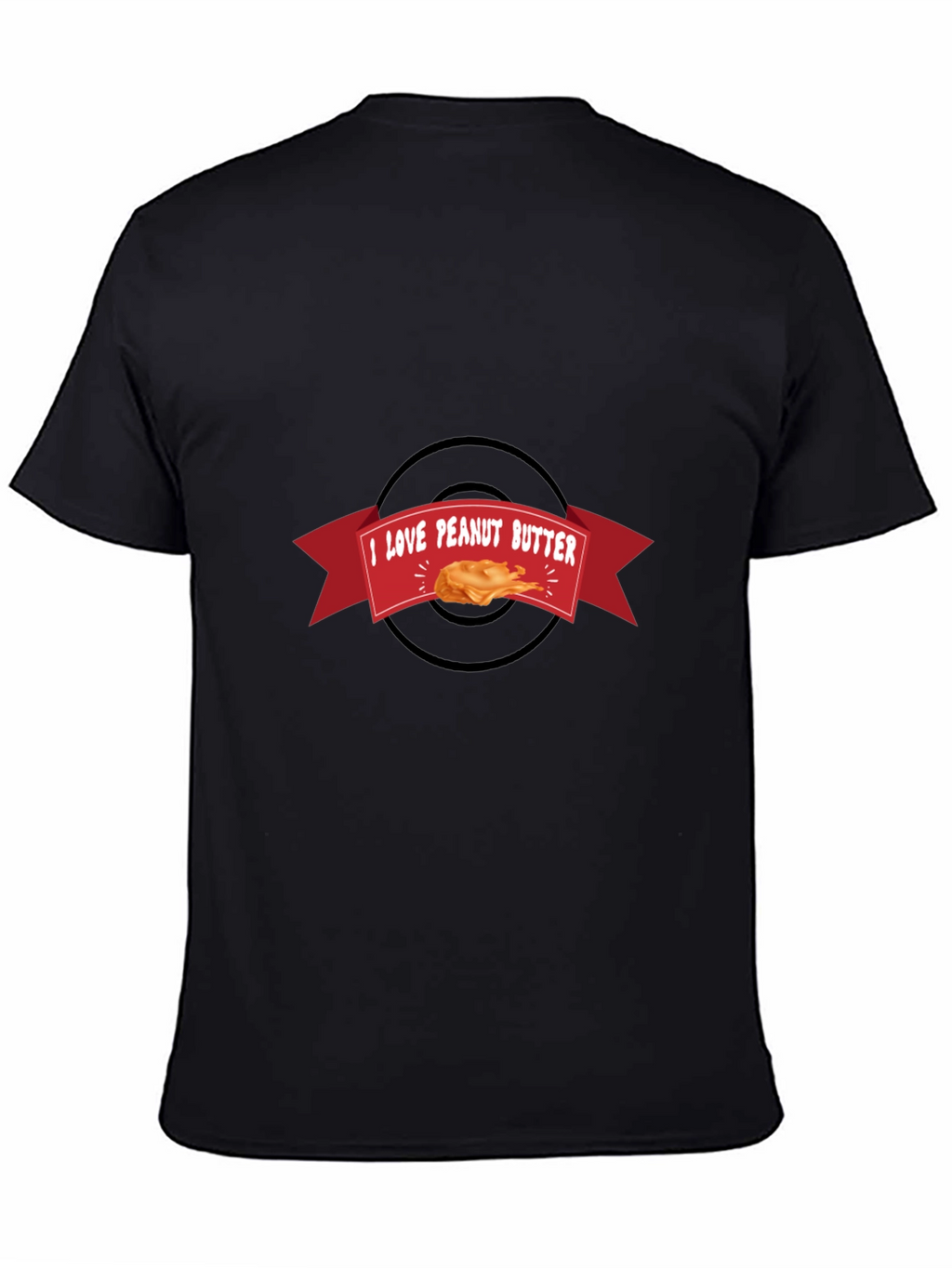 I Love Peanut Butter Black T-Shirt