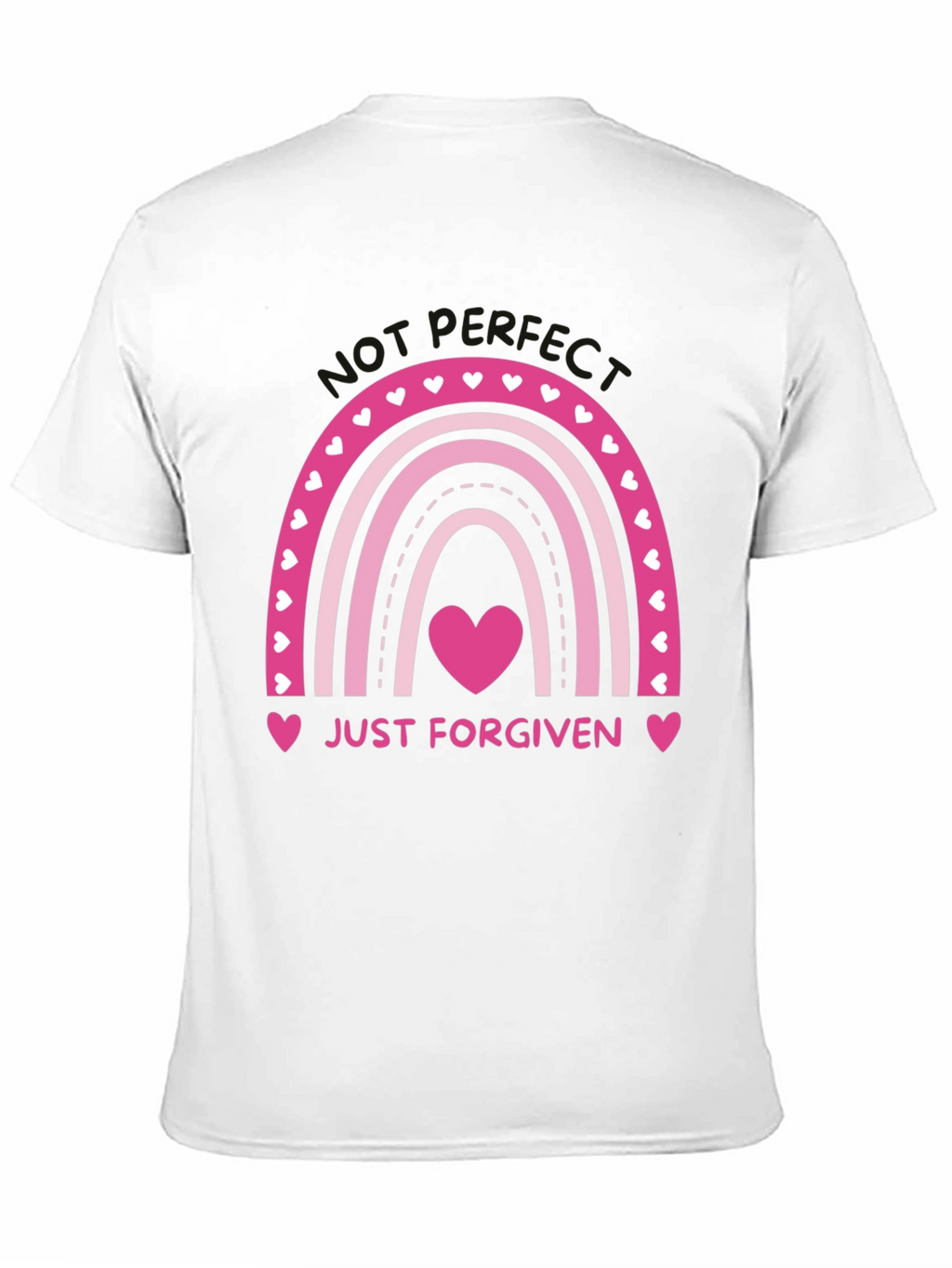 Just Forgiven Rainbow Heart Graphic Tee