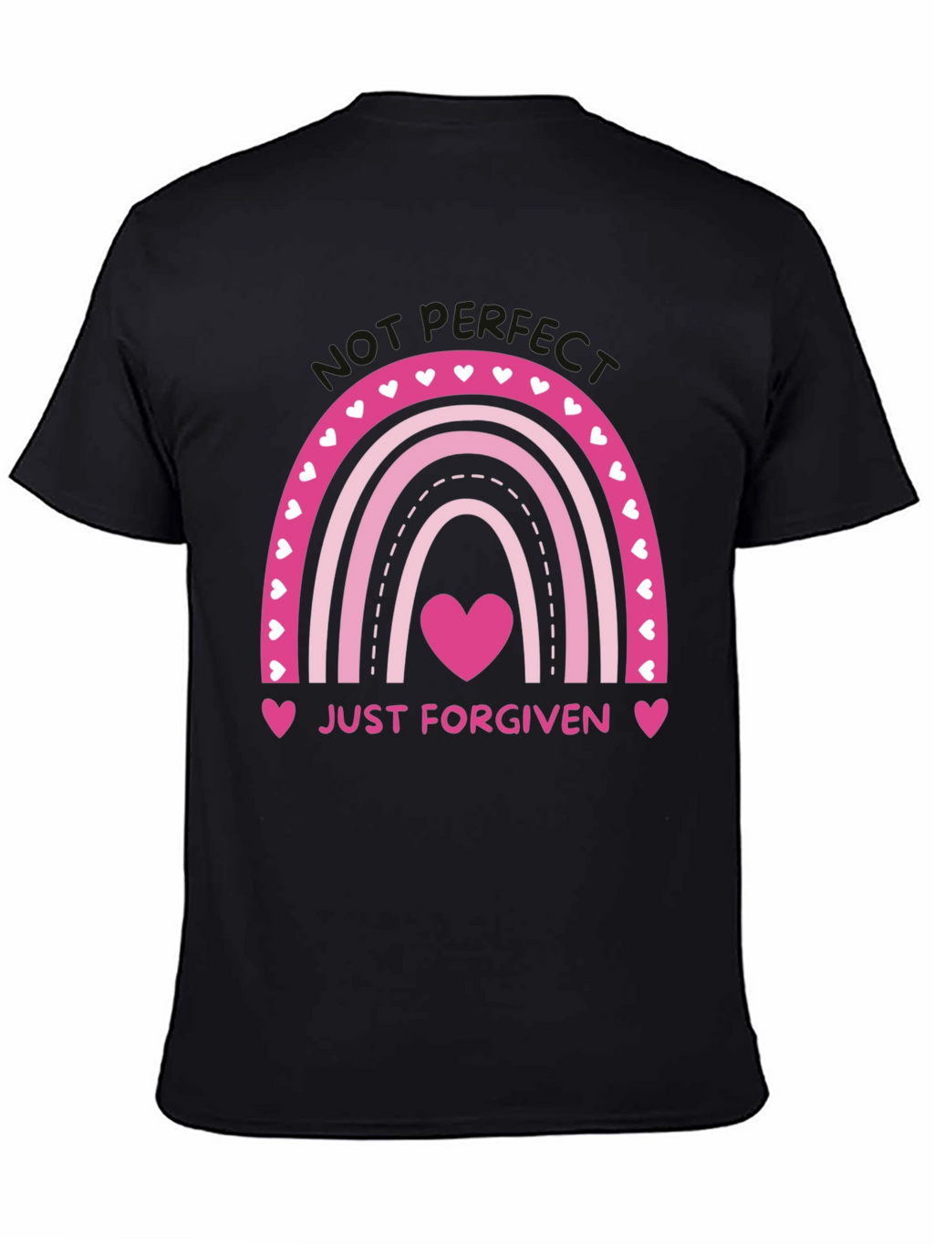 Just Forgiven Rainbow Heart Graphic Tee