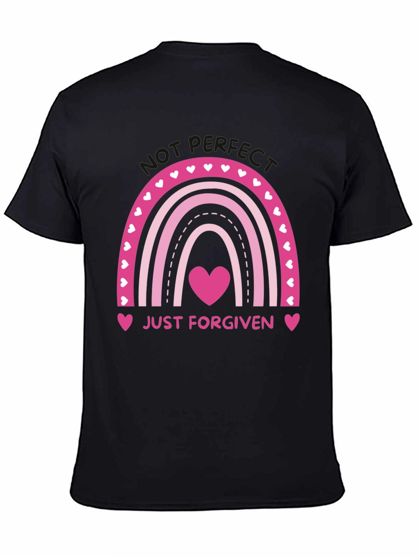 Just Forgiven Rainbow Heart Graphic Tee
