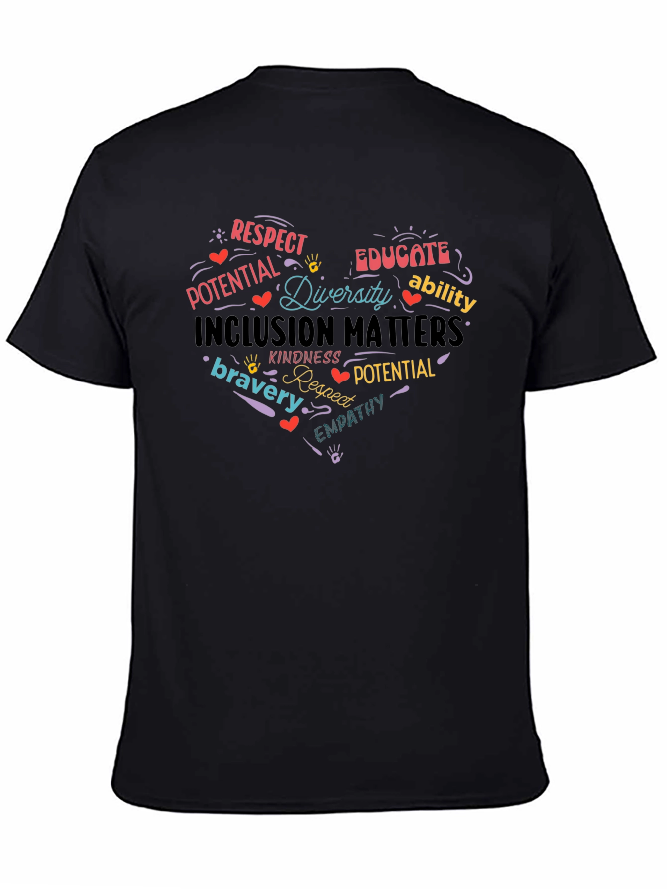 Inclusion Matters Heart T-Shirt - Respect Diversity Empathy
