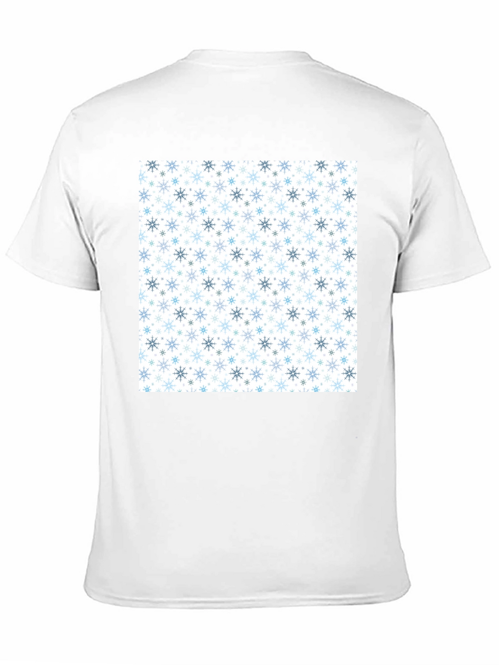 Snowflake Pattern Black T-Shirt