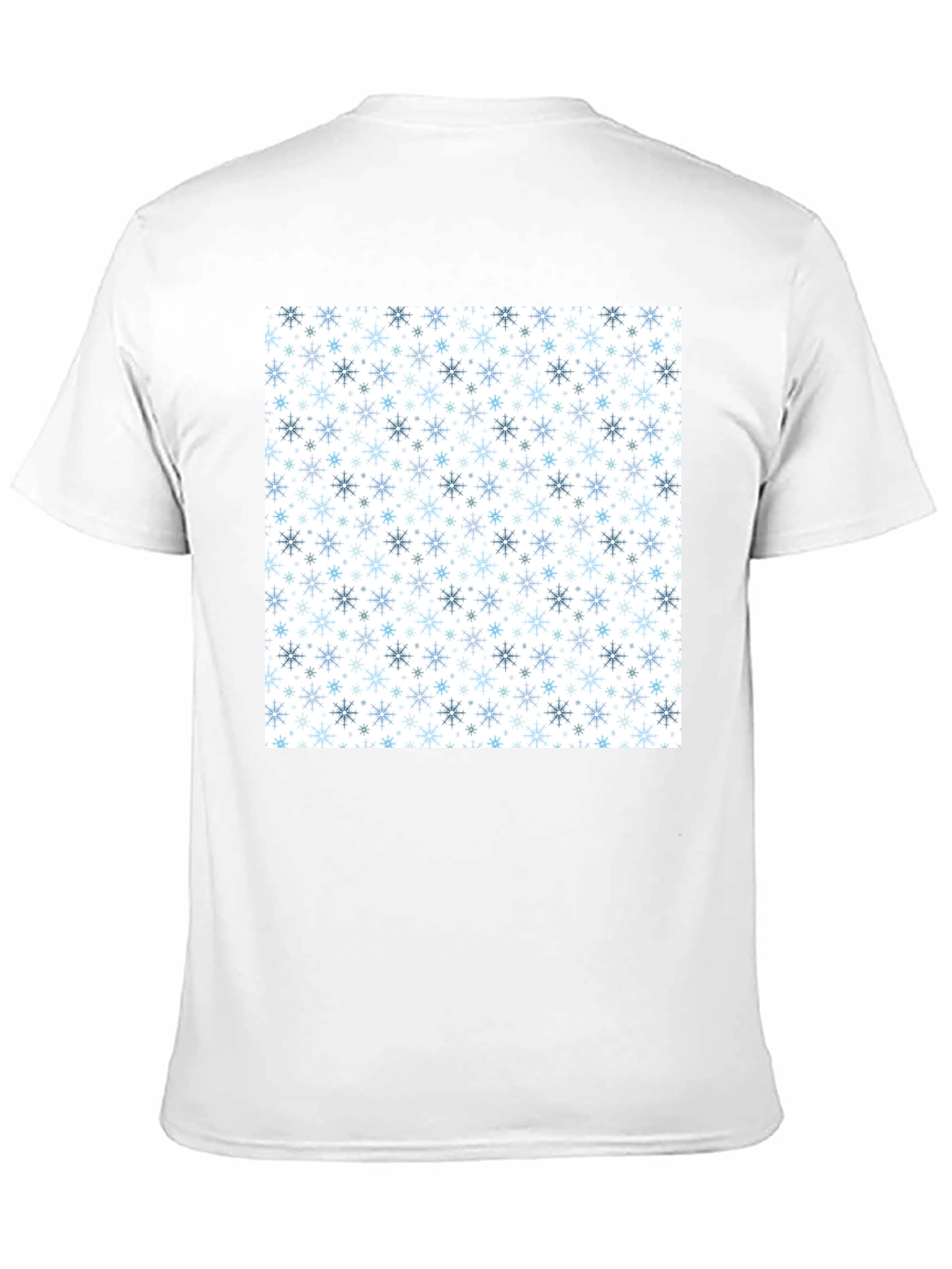 Snowflake Pattern Black T-Shirt