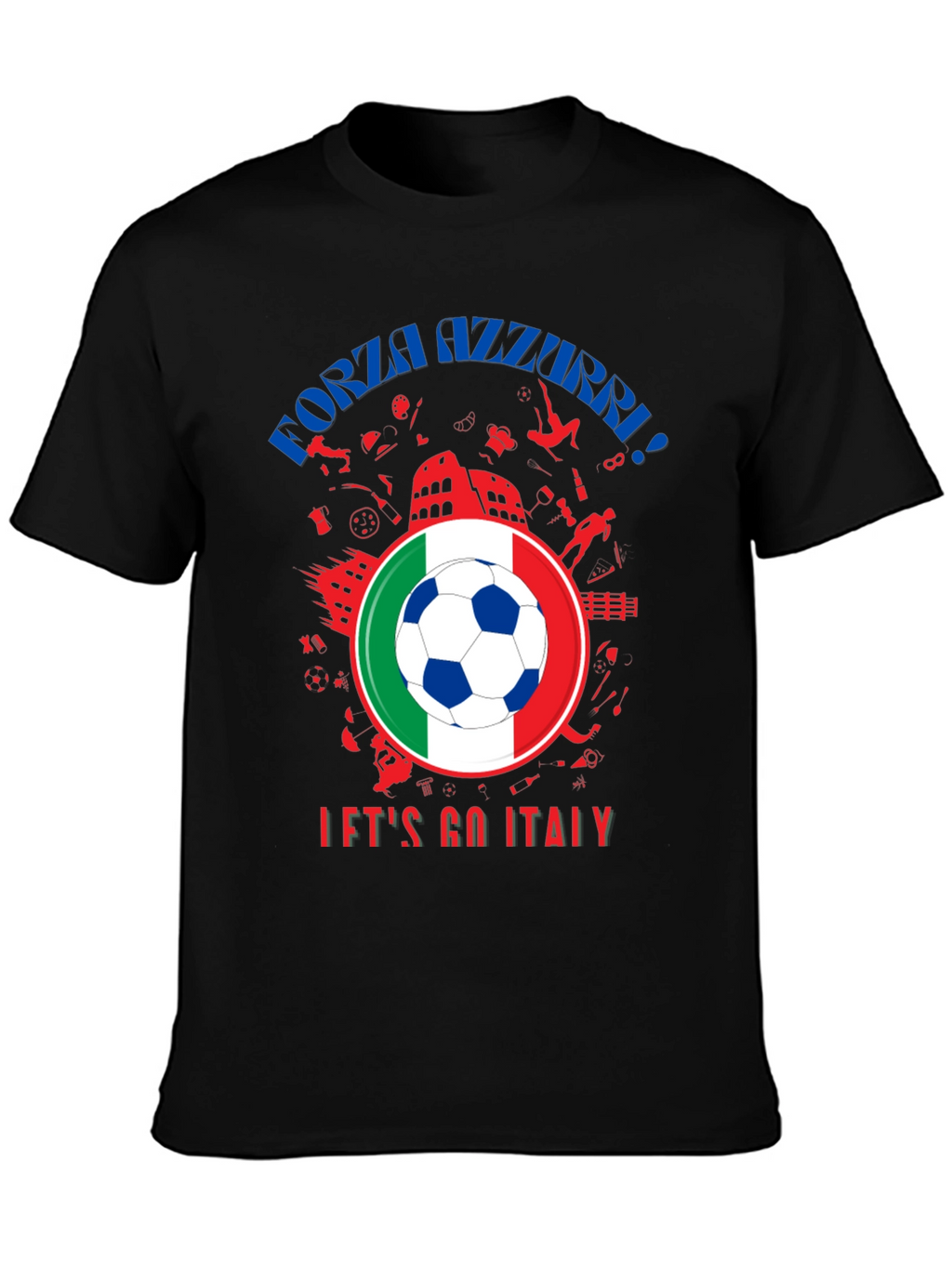 Forza Azzurri Italy Soccer T-Shirt